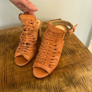 Sam Edelman, Sandal with Heel, Tan/Orange, Size 10
